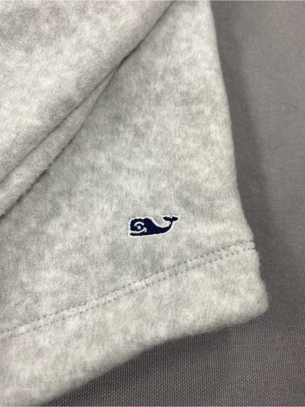 Vineyard Vines Heather Gray Fleece Pullover with Mint Trim NWT - Picture 6 of 9